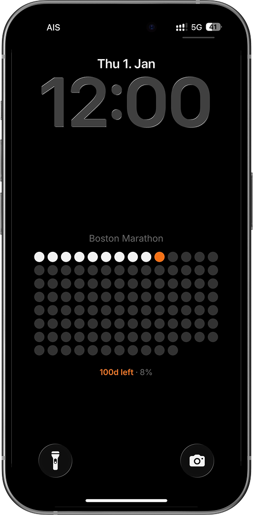 Daygrid goal tracker interface